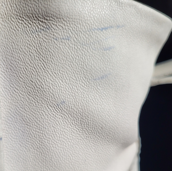 NEW Rag & Bone Shiloh Leather Lace-Up Moto Boot Antique White - Picture 13 of 13